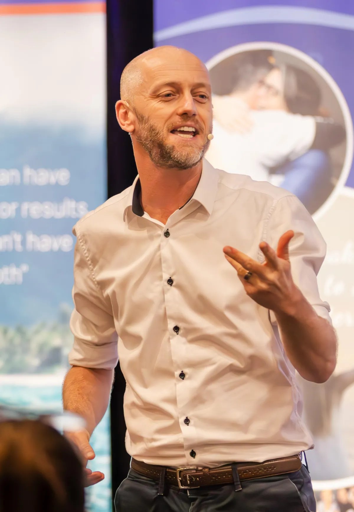 Brent Williams presenting at a Break Free Experience event